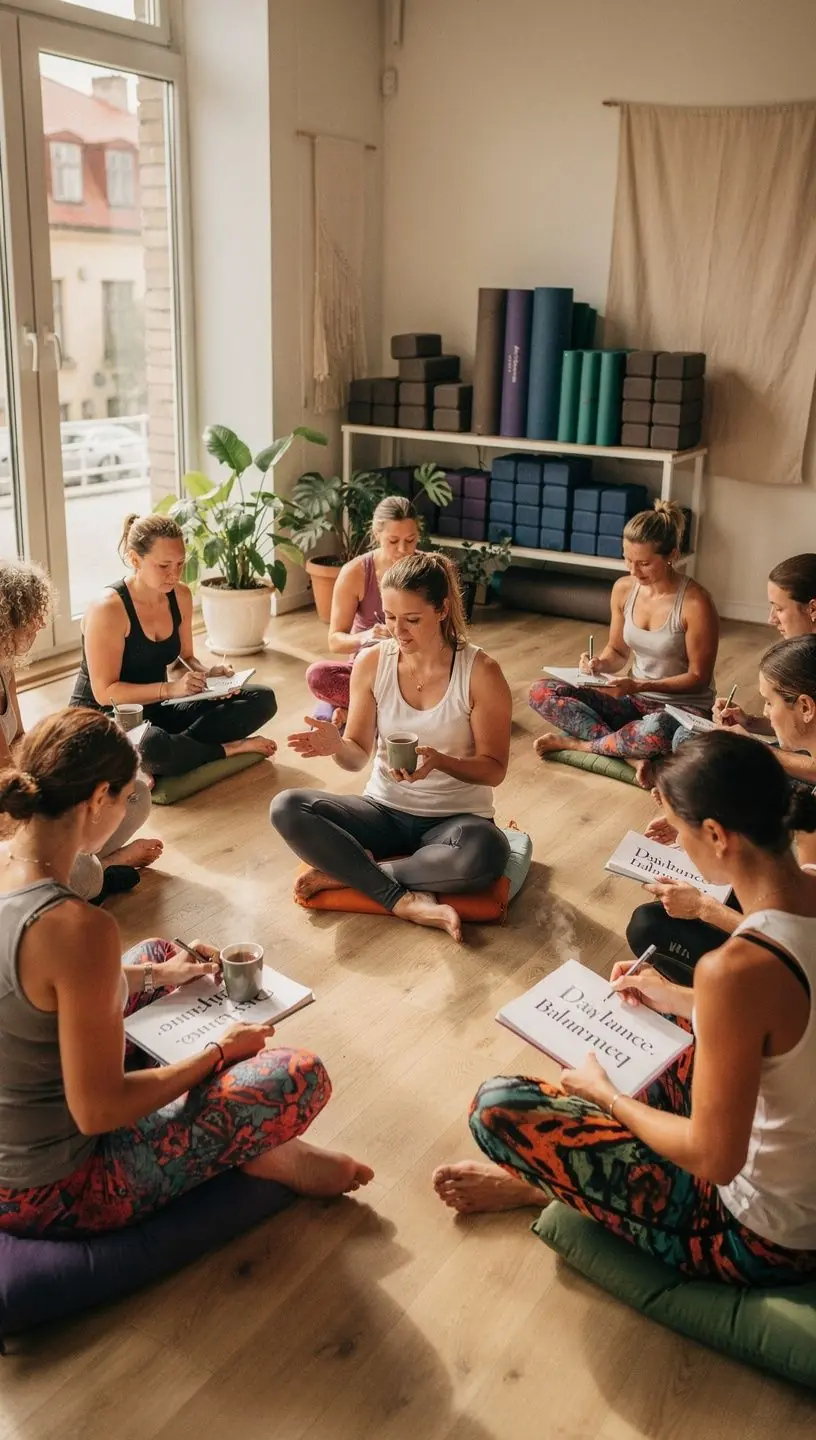 Detalė: ranka rašo dienoraštį šalia garuojančio arbatos puodelio.